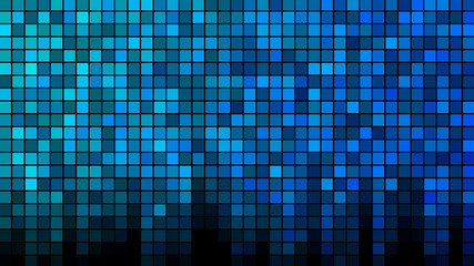 Pixelated Tiles Background Illustration - Blue