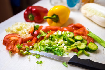 vegetables in the kitchen