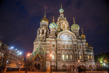 Fototapeta na wymiar Church on Spilled Blood in Saint Petersburg, Russia. 
