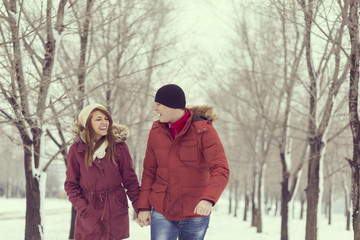 Fototapeta premium Snow walking