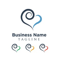 Heart logo icon vector