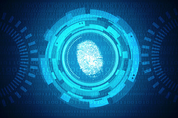 Fingerprint Scanning Technology Concept Illustration