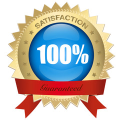100% satisfaction button 