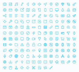  Outline vector icons for web and mobile. 152 glyph