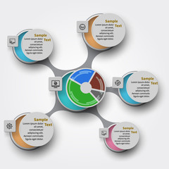 Abstract 3D Paper Infographics