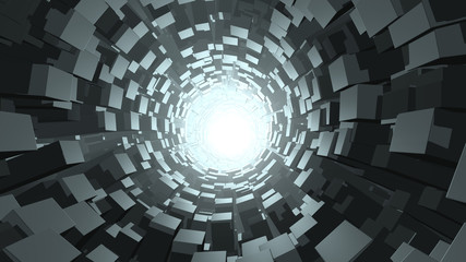 Abstract cube wormhole 