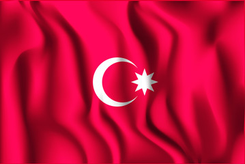 Flag of Azerbaijan. Rectangular Shape Icon