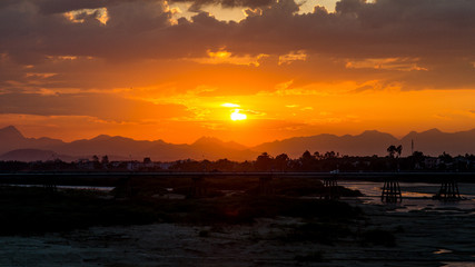 Naklejka premium Orange Sunset