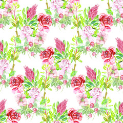 Roses severalseamless pattern