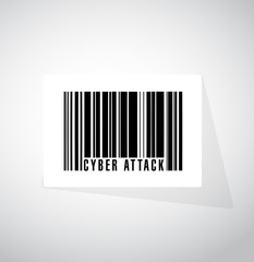 cyber attack barcode sign concept