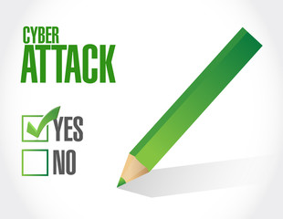 cyber attack sign concept illustration