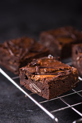 Homemade artisan chocolate brownies