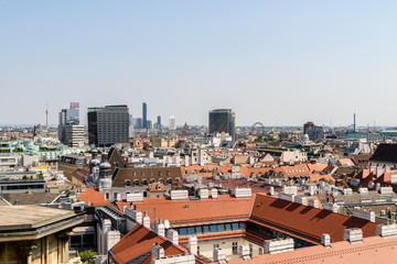 Fototapeta na wymiar Aerial View Of Vienna City Skyline