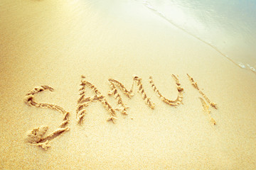 Inscription on the sand