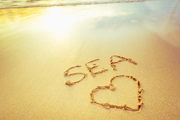 Inscription on the sand