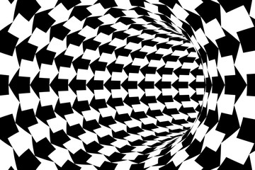 Two Way Communication Concept - Black and White Arrows Tunnel Background