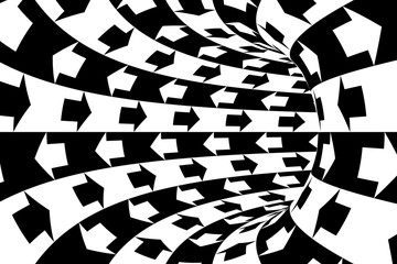 Download/Upload Concept - Black and White Arrows Tunnel Background