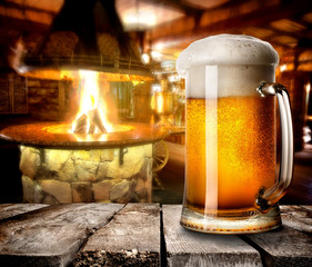 Foamy beer