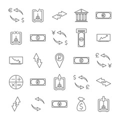 Finance icons, vector illustration.