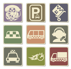 Symbols of taxi services