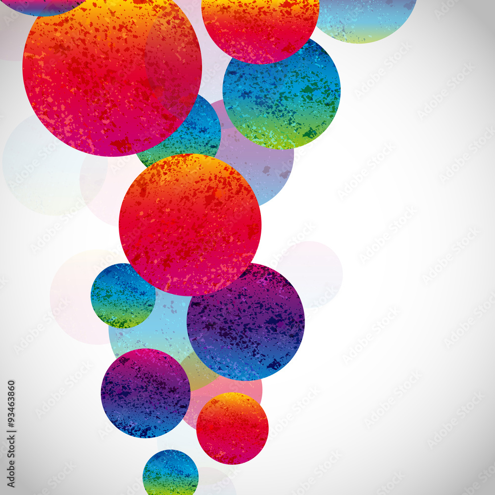 Canvas Prints multicolor abstract bright background. circles elements.