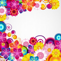 Fototapeta na wymiar Gift festive floral design background.