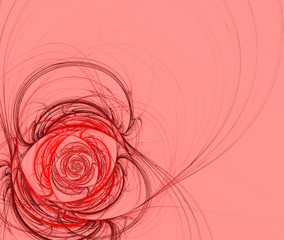 Fototapeta na wymiar Абстрактный цветок на розовом фоне