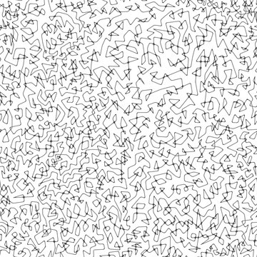 chaos lines seamless pattern. Black on white