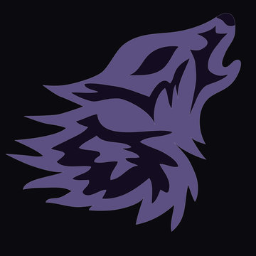 Wolf logo tattoo, vector illustration