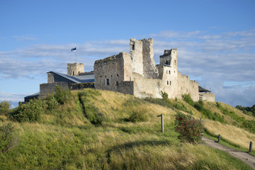 Obraz premium Вид на руины замка Ливонского ордена августовским вечером. Раквере, Эстония