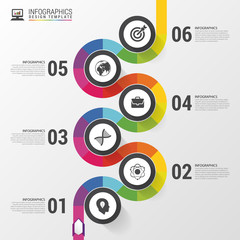 Business timeline infographic template. Modern design. Vector illustration