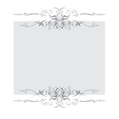 drawing hand vintage frame baroque elements for advertising in vintage style