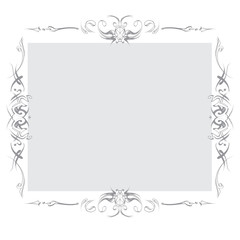 drawing hand vintage frame baroque elements for advertising in vintage style