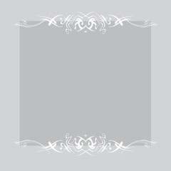 drawing hand vintage frame baroque elements for advertising in vintage style