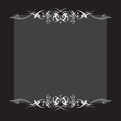 drawing hand vintage frame baroque elements for advertising in vintage style