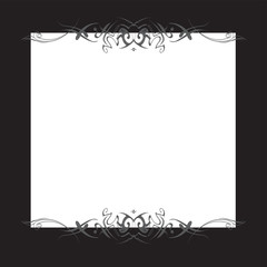 drawing hand vintage frame baroque elements for advertising in vintage style