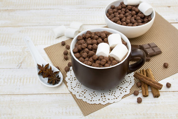 cup of cocoa with marshmallows