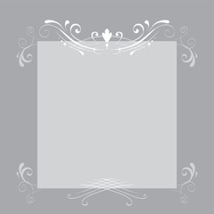 drawing hand vintage frame baroque elements for advertising in vintage style, vector ornament