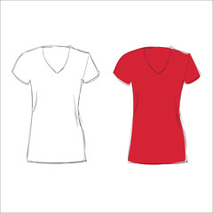 Blank t-shirt template. vector