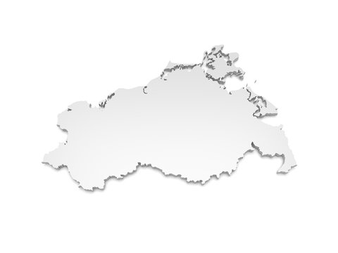 3D Karte Mecklenburg-Vorpommern