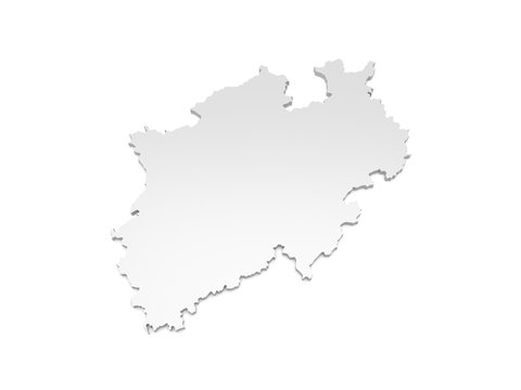 3D Karte Nordrhein-Westfalen