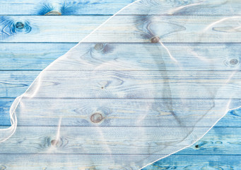 Naklejka na ściany i meble blue wooden background