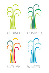 Four seasons: spring, summer, autumn, winter.