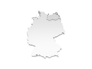 Fototapeta premium 3D Karte Deutschland - Mecklenburg-Vorpommern