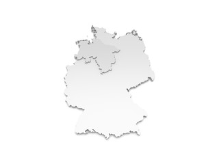 3D Karte Deutschland - Niedersachsen