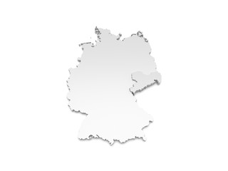 3D Karte Deutschland - Sachsen