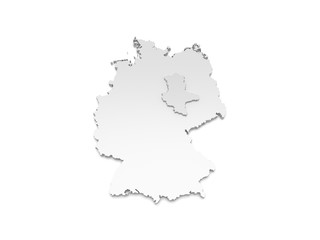 3D Karte Deutschland - Sachsen-Anhalt