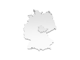3D Karte Deutschland - Thüringen