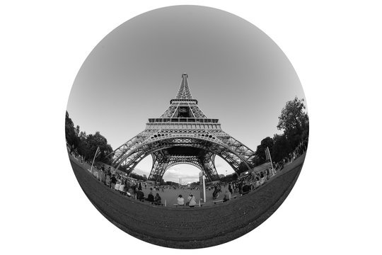 Fototapeta Eiffel tower, Paris, black and white image