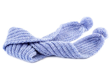 Cold winter clothing - knitted wool scarf